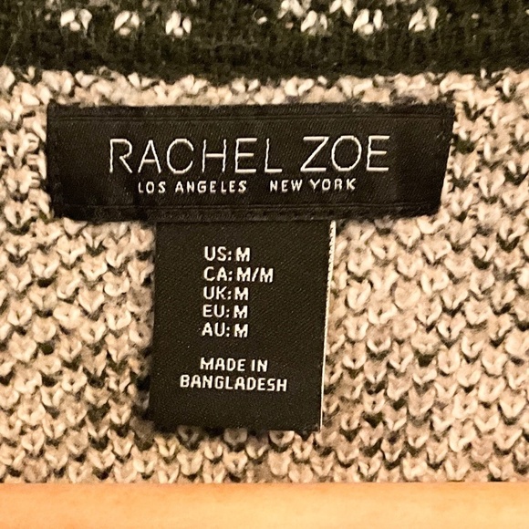 Rachel Zoe Shacket Plaid Cream Military Green Oversized Long sleeve Sz M - Picture 5 of 13